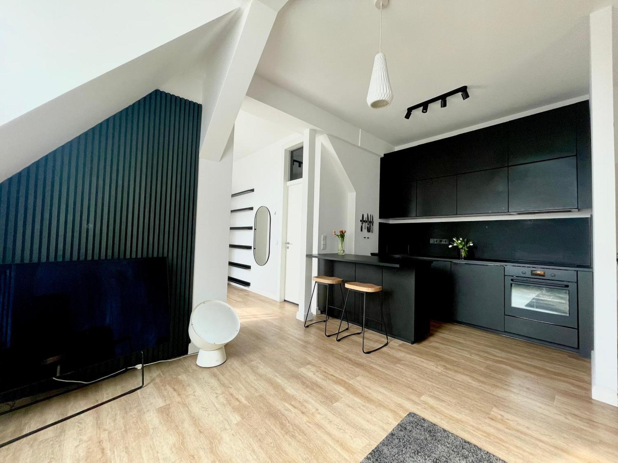 Super Zentrales Design-Apartment Wiesbaden Bagian luar foto